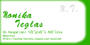 monika teglas business card